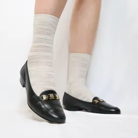 90s SALVATORE FERRAGAMO Black Loafers (6.5)