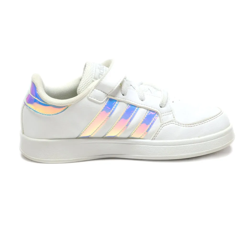 Adidas Breaknet Sneakers Leather White Colour For Kids