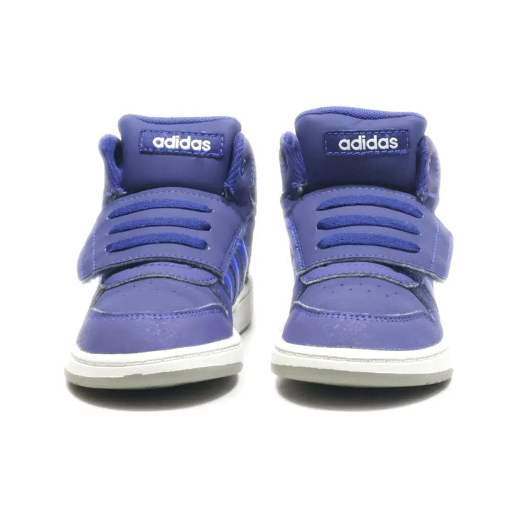 Adidas Hoops Mid 2.0 Sneakers Leather Blue Colour For Kids