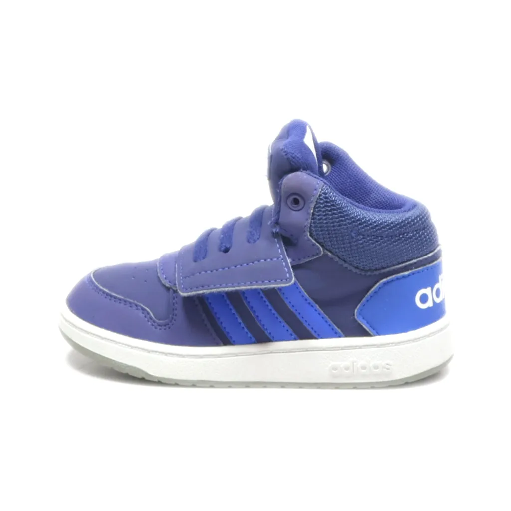 Adidas Hoops Mid 2.0 Sneakers Leather Blue Colour For Kids