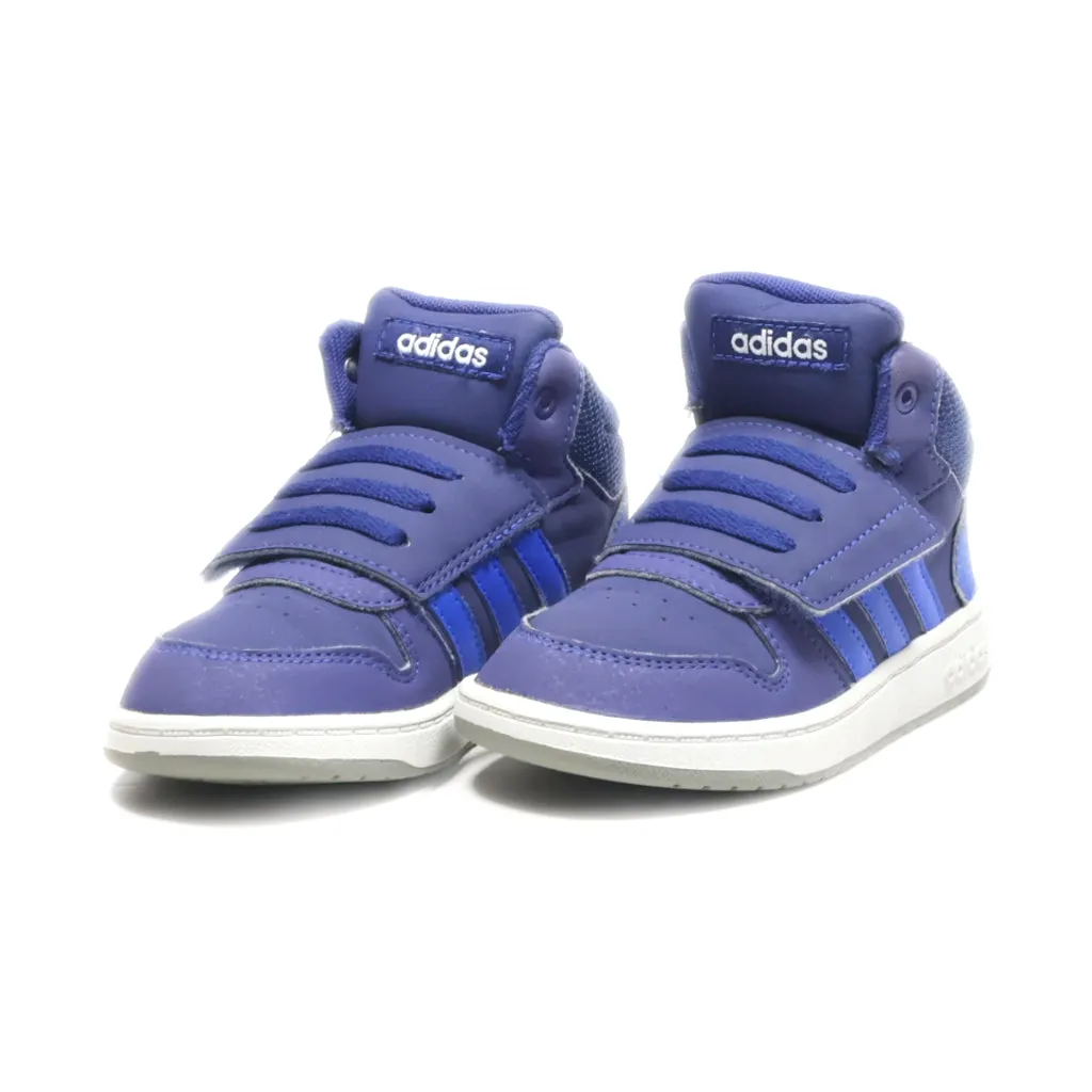 Adidas Hoops Mid 2.0 Sneakers Leather Blue Colour For Kids