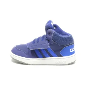 Adidas Hoops Mid 2.0 Sneakers Leather Blue Colour For Kids