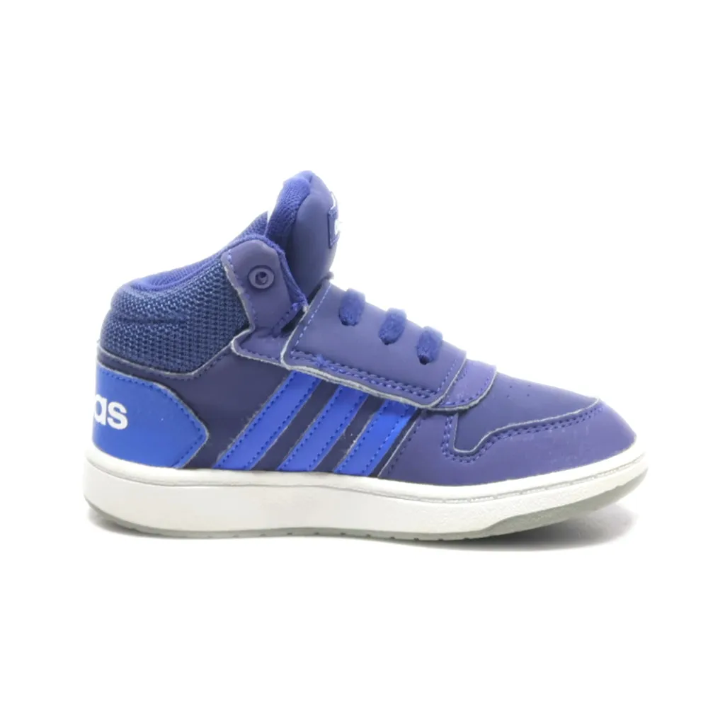 Adidas Hoops Mid 2.0 Sneakers Leather Blue Colour For Kids