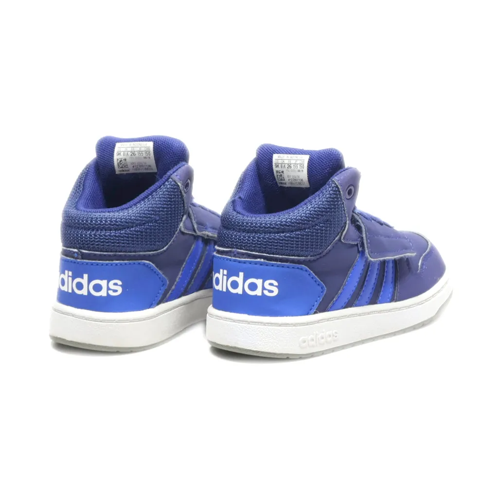 Adidas Hoops Mid 2.0 Sneakers Leather Blue Colour For Kids