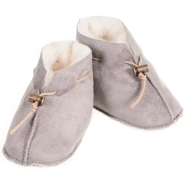 Alwero Baby Slippers Emo Velours Light Grey
