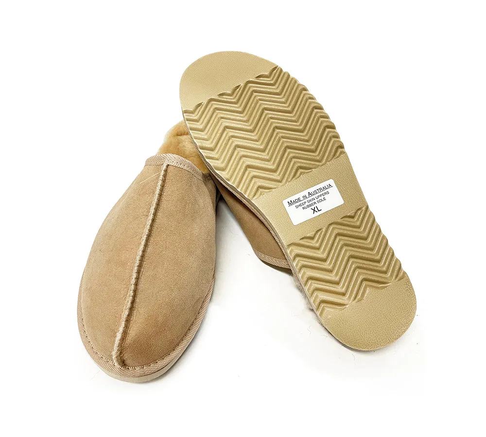 AUSTRALIAN SHEPHERD® UGG Slippers Australian Made Sheepskin Wool 2 Pieces Scuffs