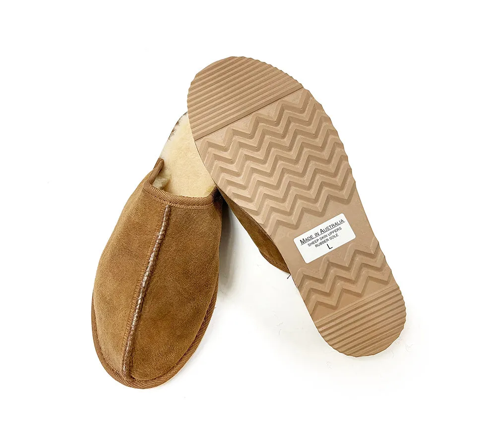 AUSTRALIAN SHEPHERD® UGG Slippers Australian Made Sheepskin Wool 2 Pieces Scuffs