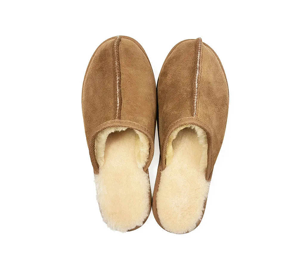 AUSTRALIAN SHEPHERD® UGG Slippers Australian Made Sheepskin Wool 2 Pieces Scuffs