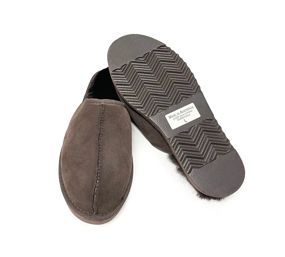 AUSTRALIAN SHEPHERD® UGG Slippers Australian Made Sheepskin Wool 2 Pieces Scuffs