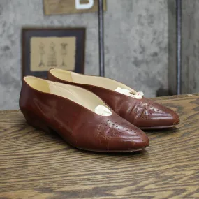 Bandolino Womens Vintage Pointed Toe Loafers 16741895225123 Tobacco Brown 5.5M