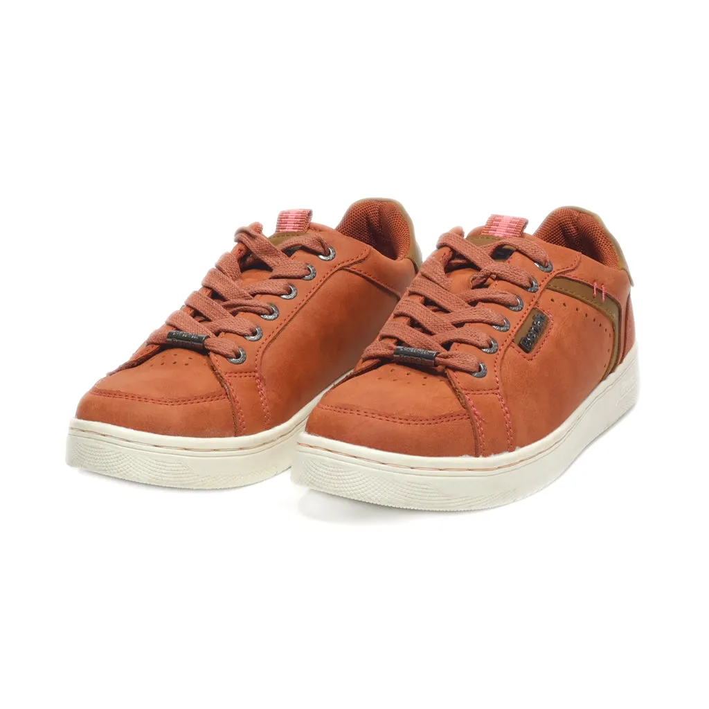 Bench. Low-Top Sneakers Leather Burgundy Colour For Women