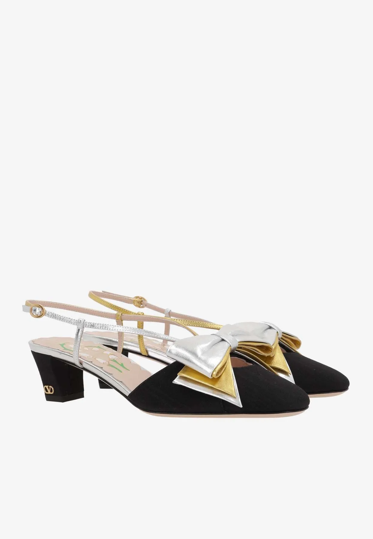 Bowow 45 Moiré Slingback Pumps