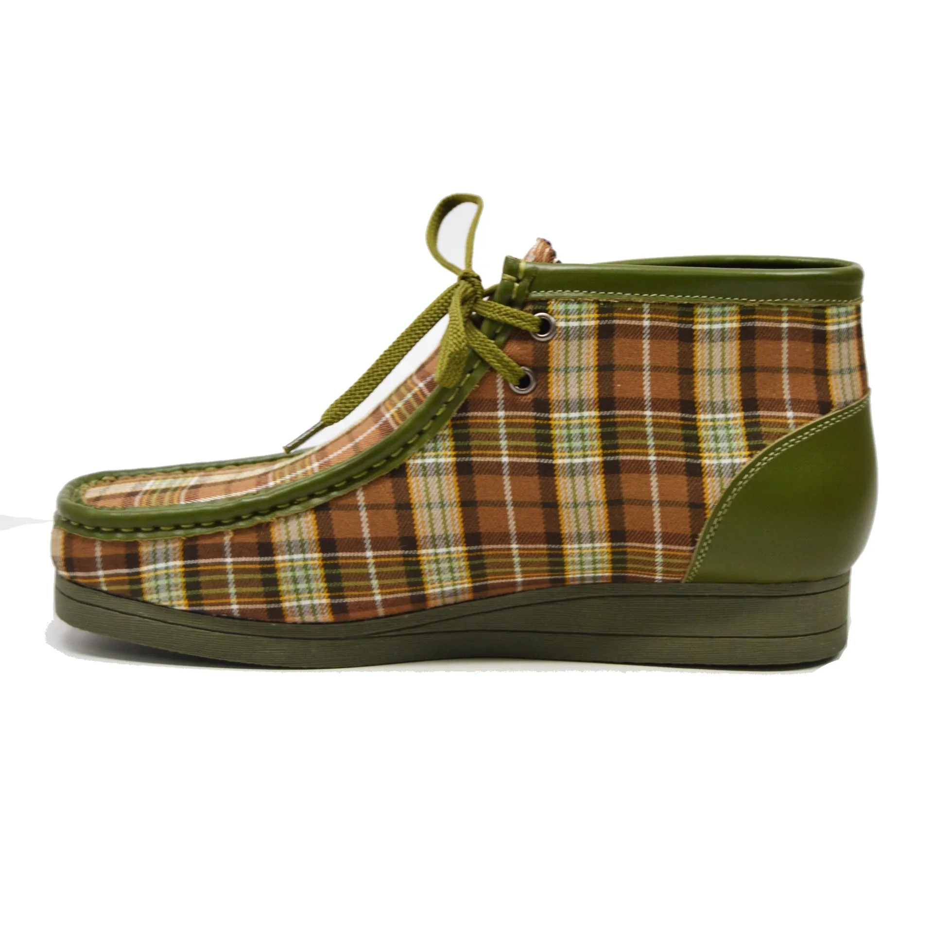 British Walkers New Castle 2 Wallabee Boots Men's Plaid Suede and Leather