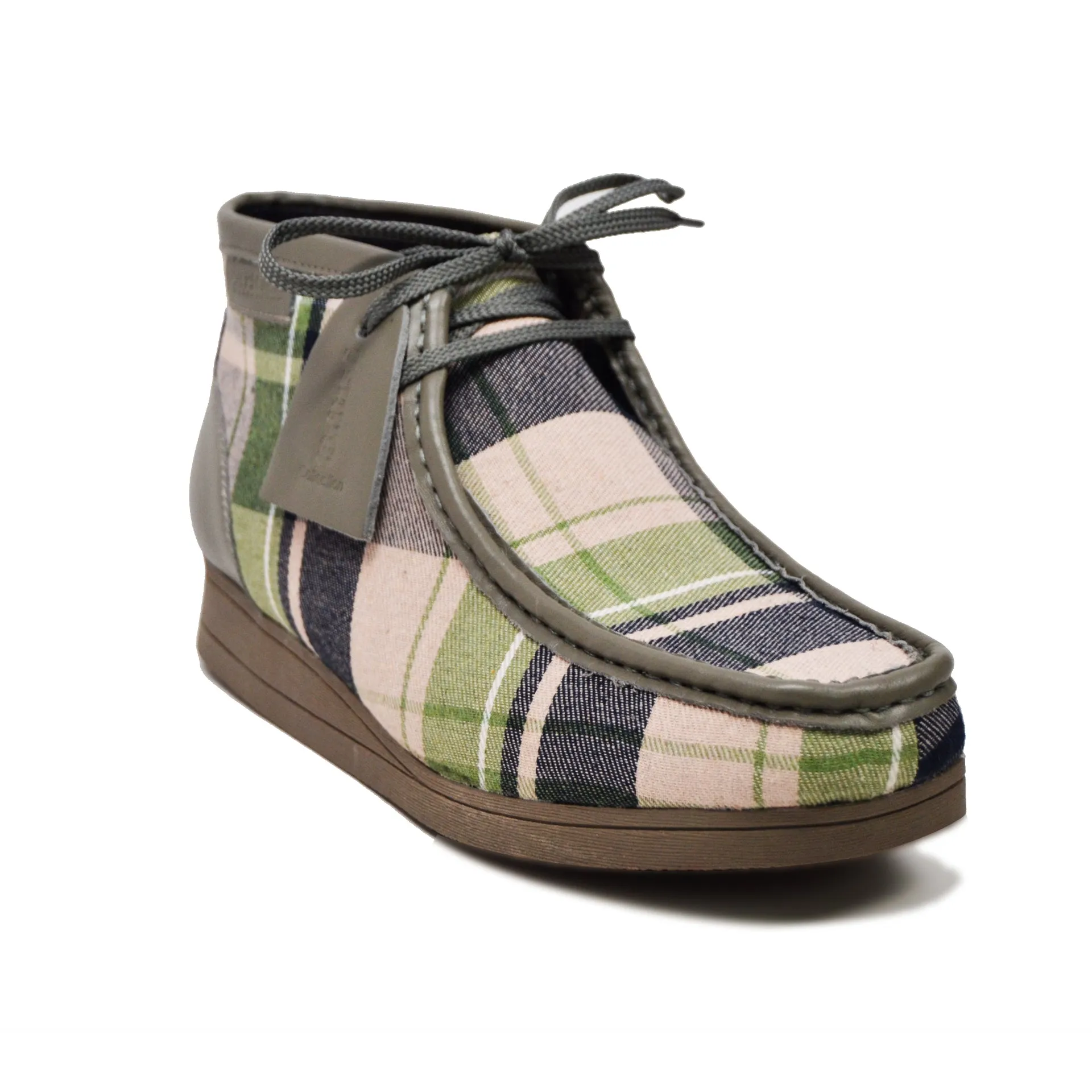British Walkers New Castle 2 Wallabee Boots Men's Plaid Suede and Leather