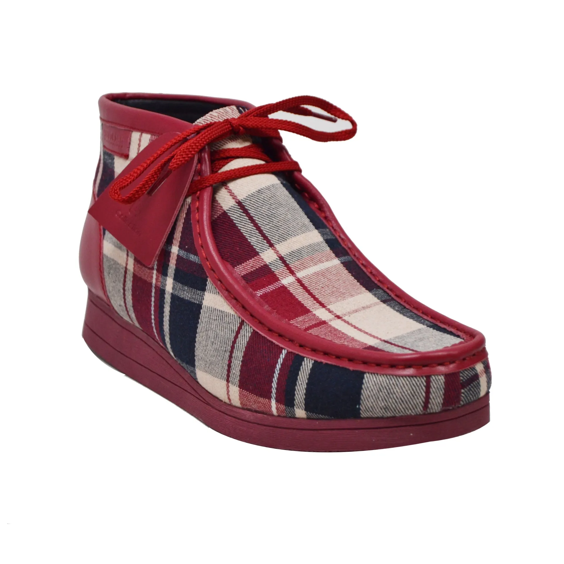 British Walkers New Castle 2 Wallabee Boots Men's Plaid Suede and Leather