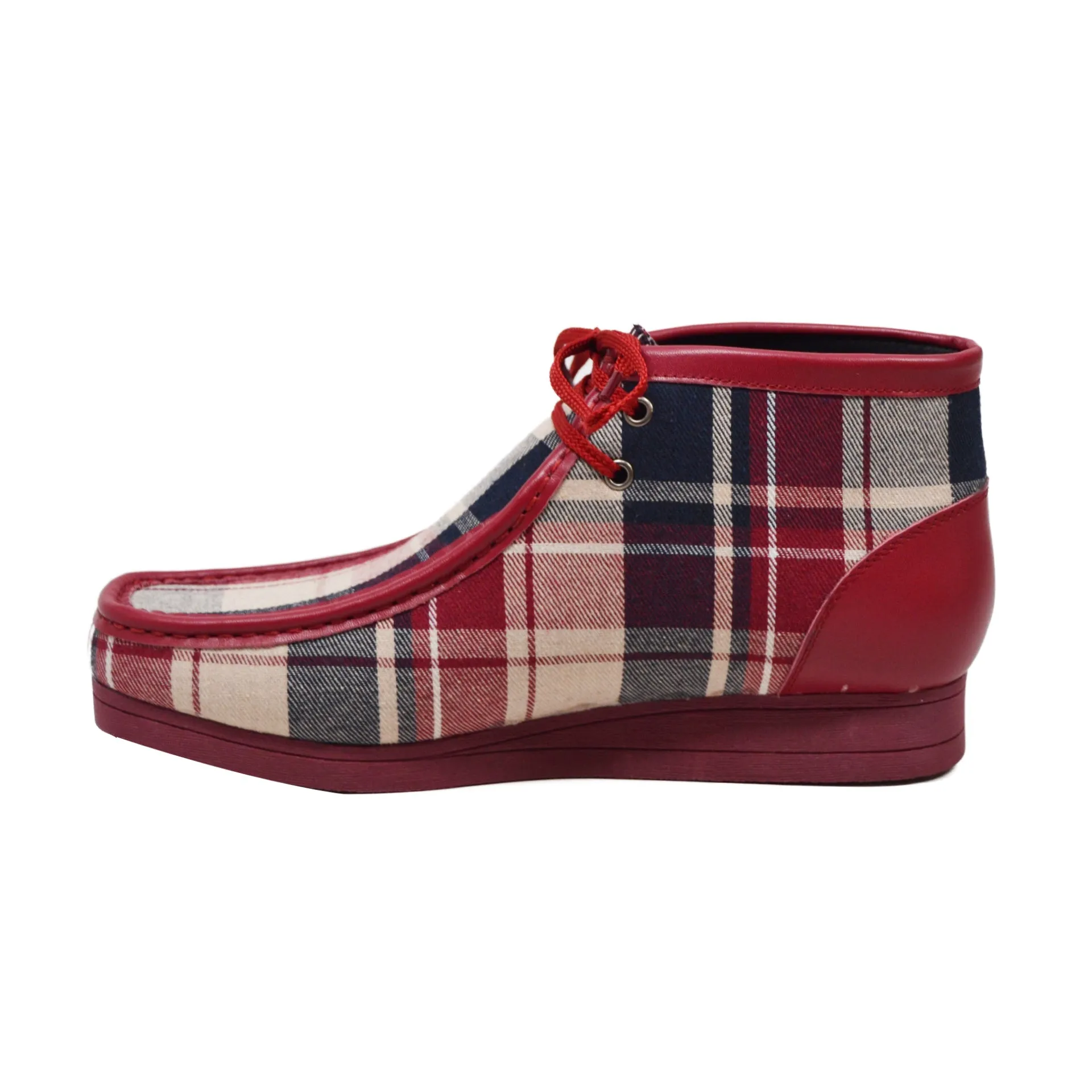 British Walkers New Castle 2 Wallabee Boots Men's Plaid Suede and Leather