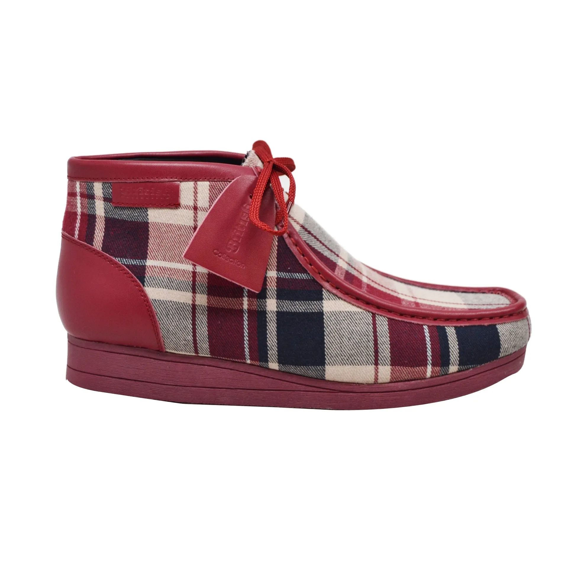 British Walkers New Castle 2 Wallabee Boots Men's Plaid Suede and Leather