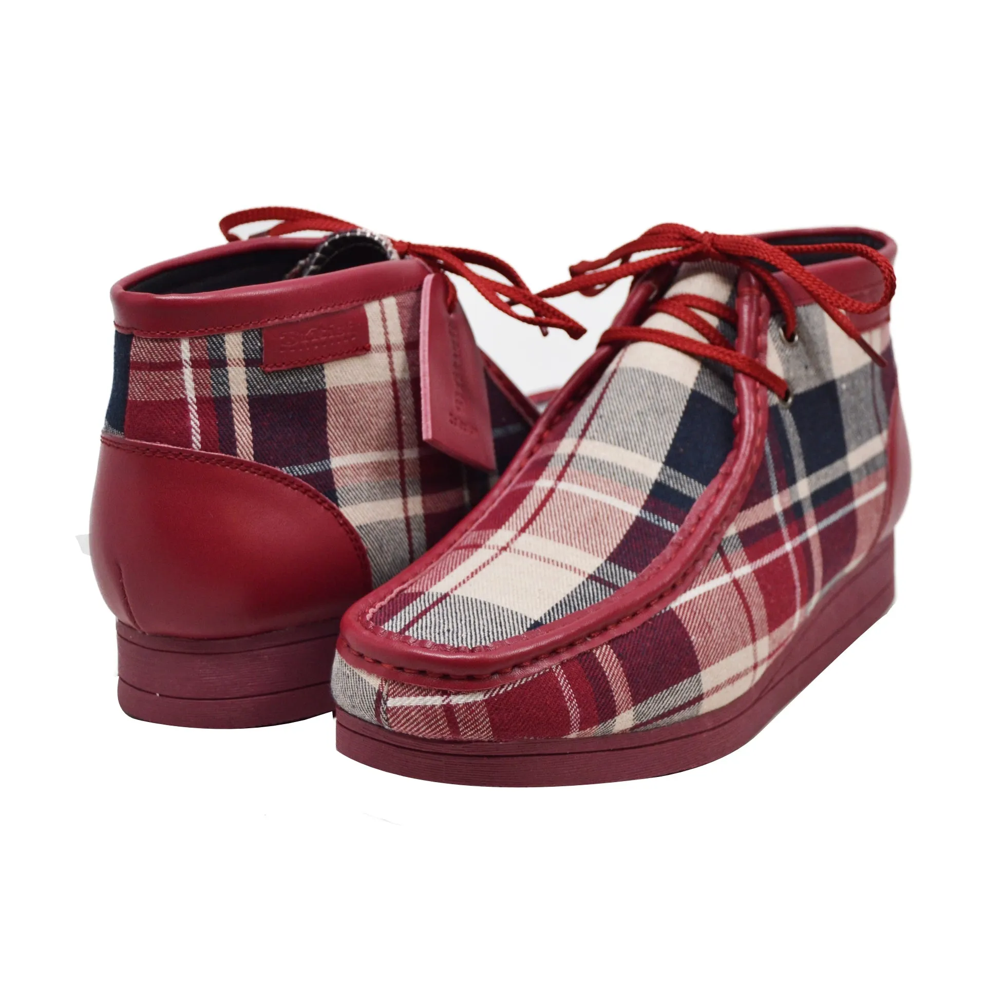 British Walkers New Castle 2 Wallabee Boots Men's Plaid Suede and Leather