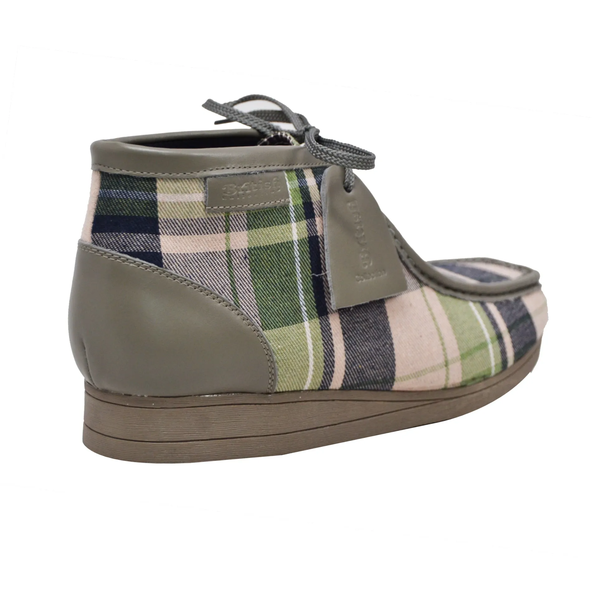 British Walkers New Castle 2 Wallabee Boots Men's Plaid Suede and Leather