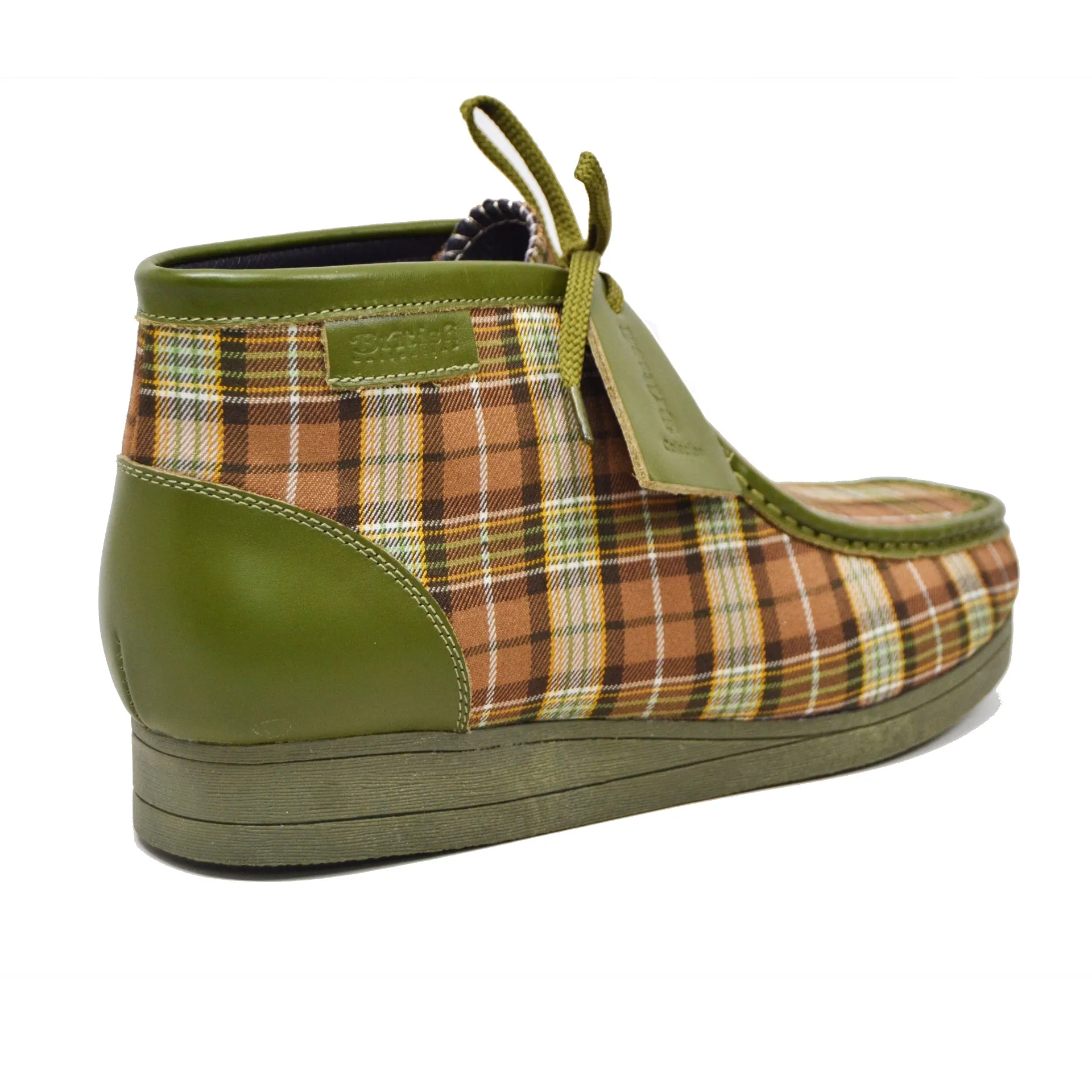 British Walkers New Castle 2 Wallabee Boots Men's Plaid Suede and Leather