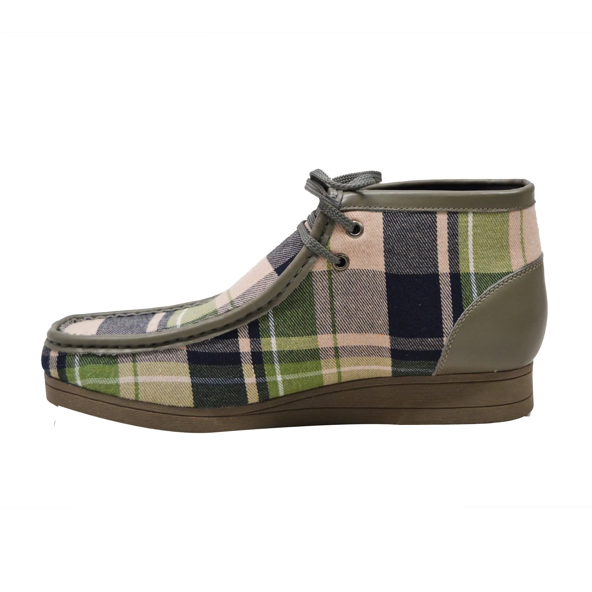 British Walkers New Castle 2 Wallabee Boots Men's Plaid Suede and Leather