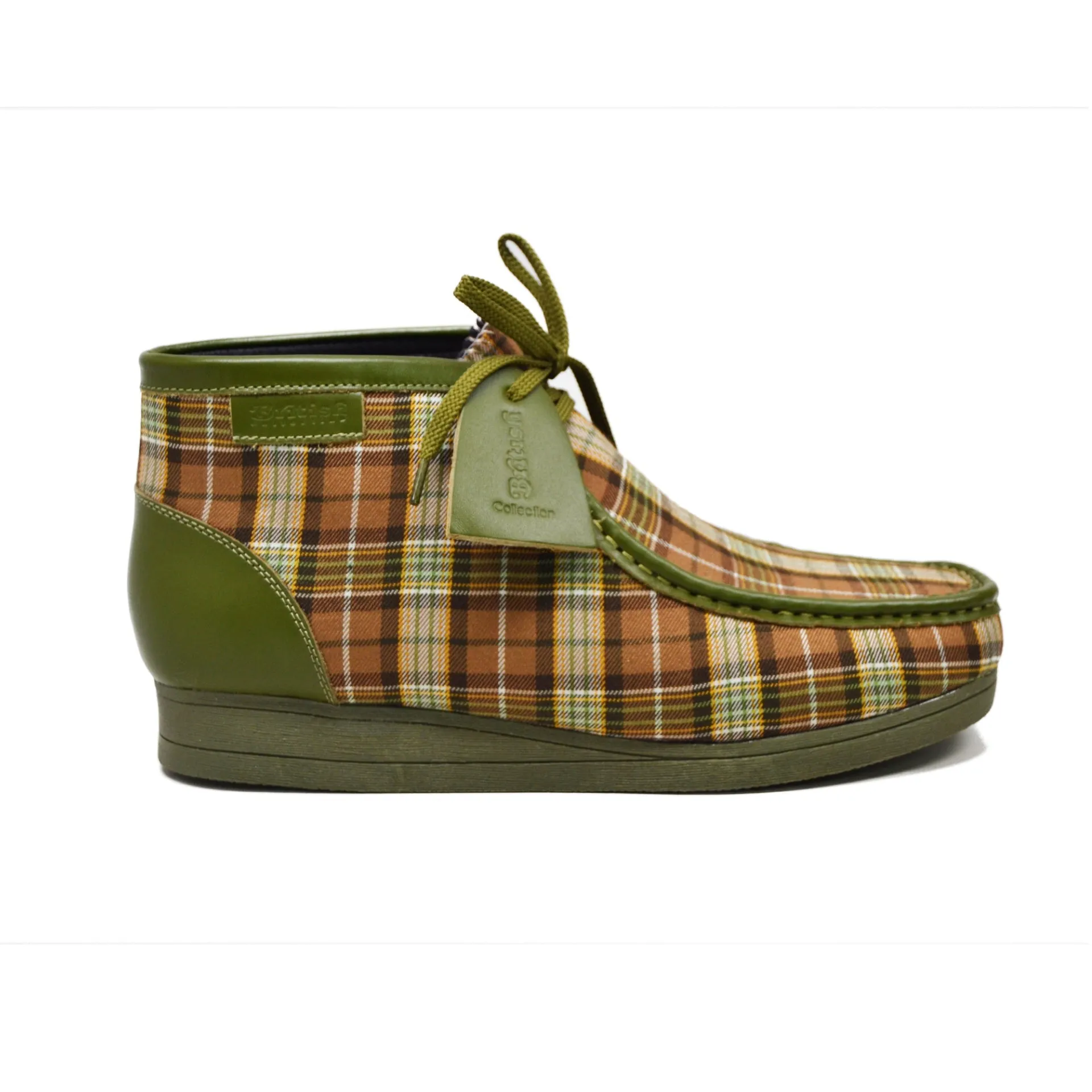 British Walkers New Castle 2 Wallabee Boots Men's Plaid Suede and Leather