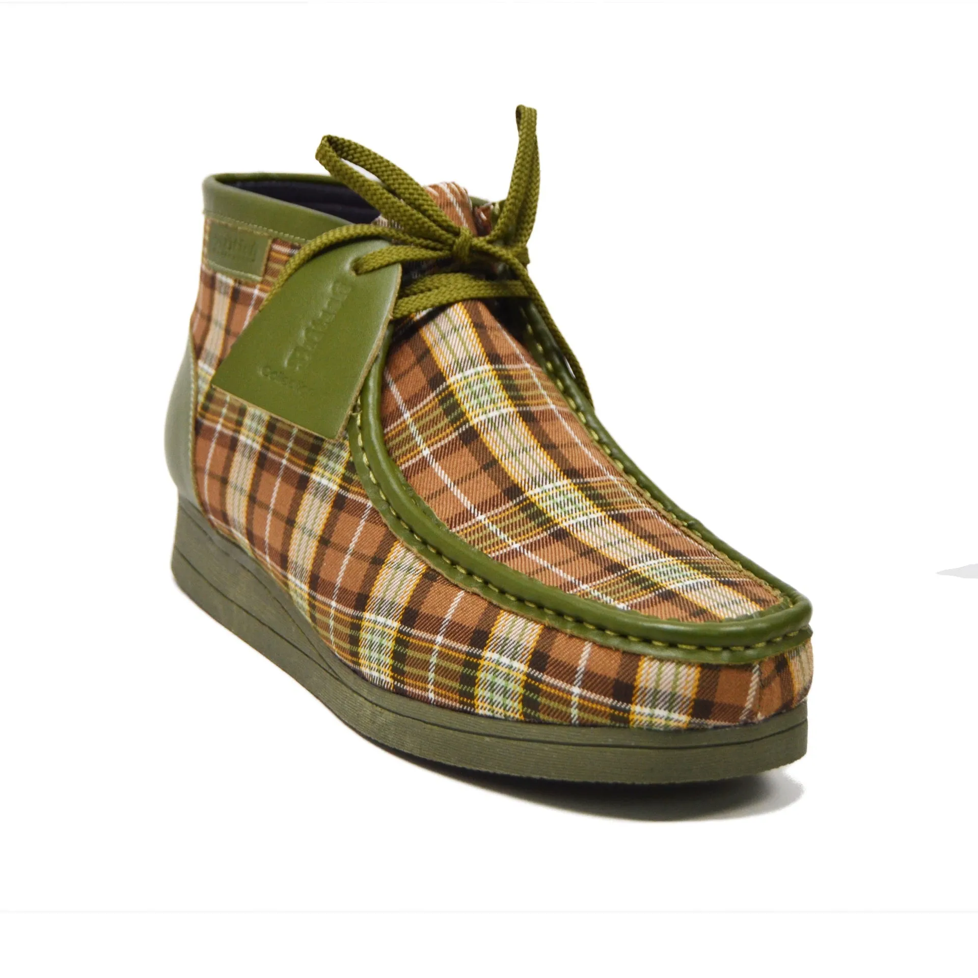British Walkers New Castle 2 Wallabee Boots Men's Plaid Suede and Leather