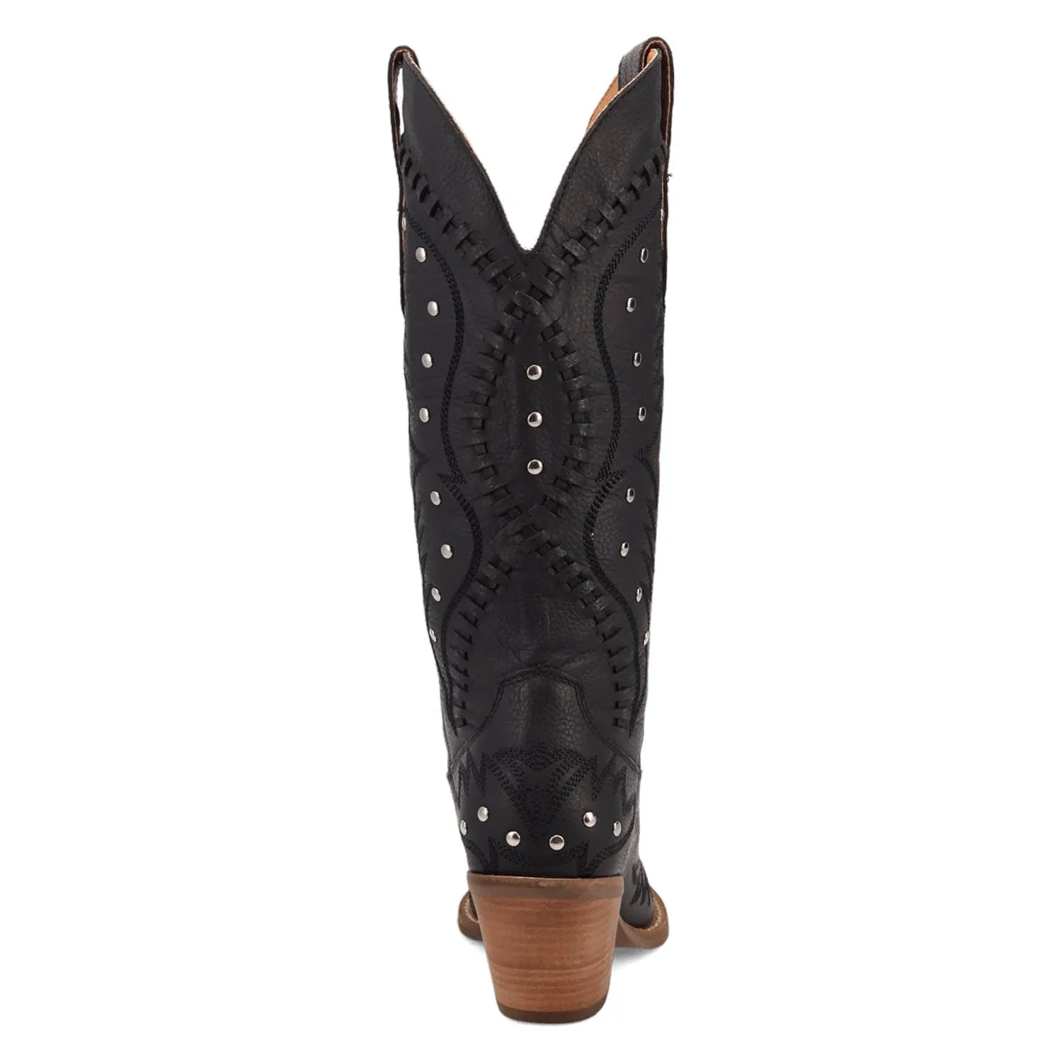Dingo Womens Pretty N Pink Black Leather Cowboy Boots