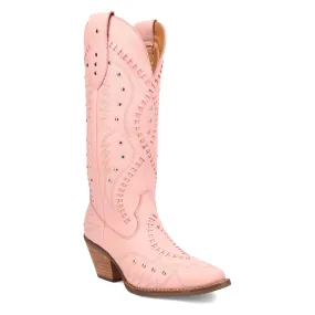 Dingo Womens Pretty N Pink Pink Leather Cowboy Boots