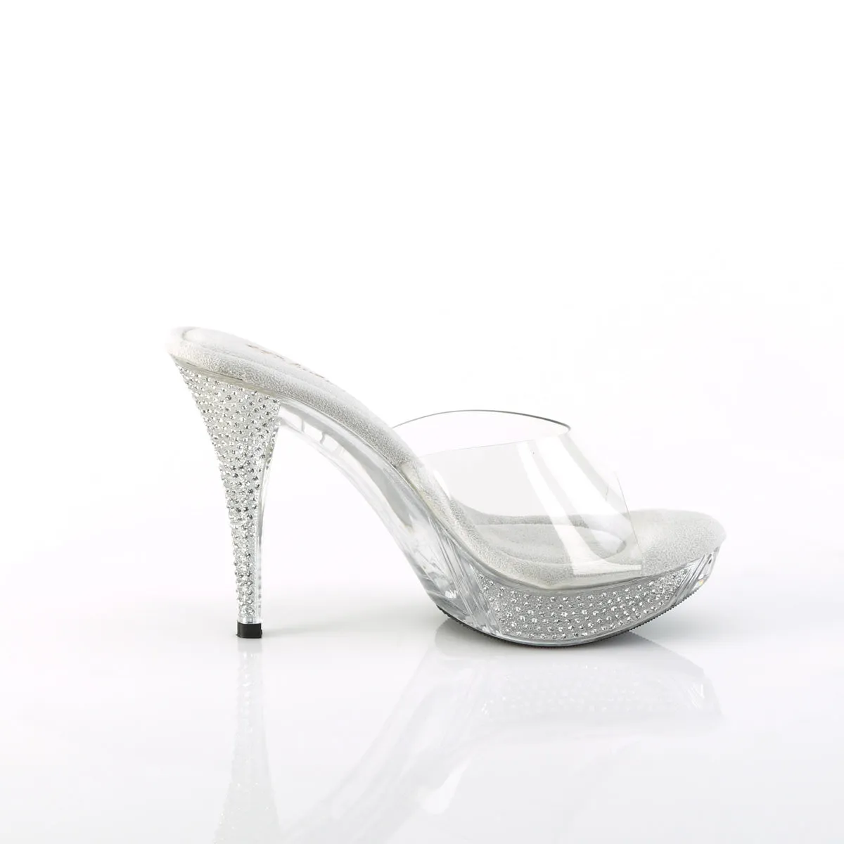 ELEGANT-401 Fabulicious 4 1/2" Elegant Clear Sexy Shoes (Posing Shoes)