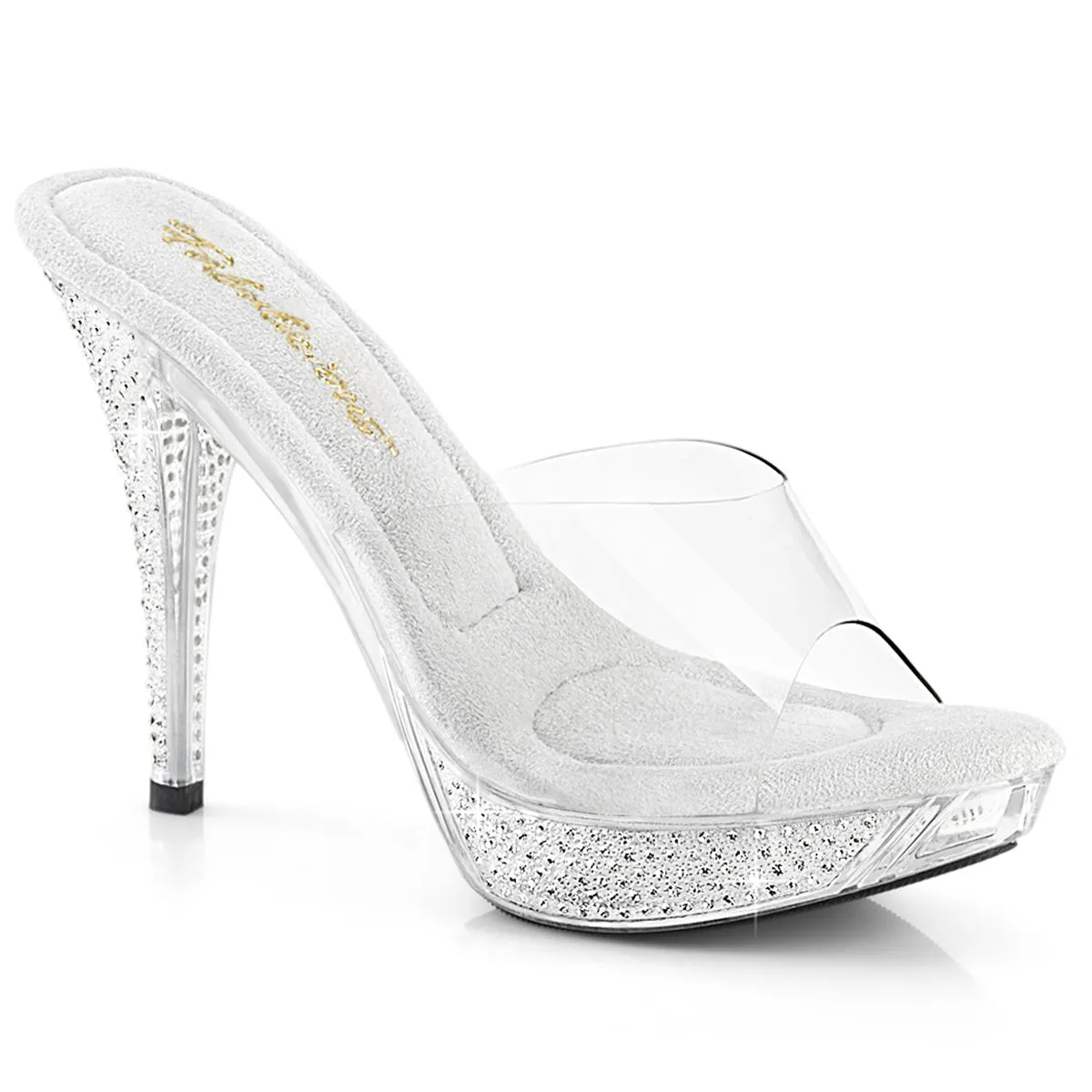 ELEGANT-401 Fabulicious 4 1/2" Elegant Clear Sexy Shoes (Posing Shoes)