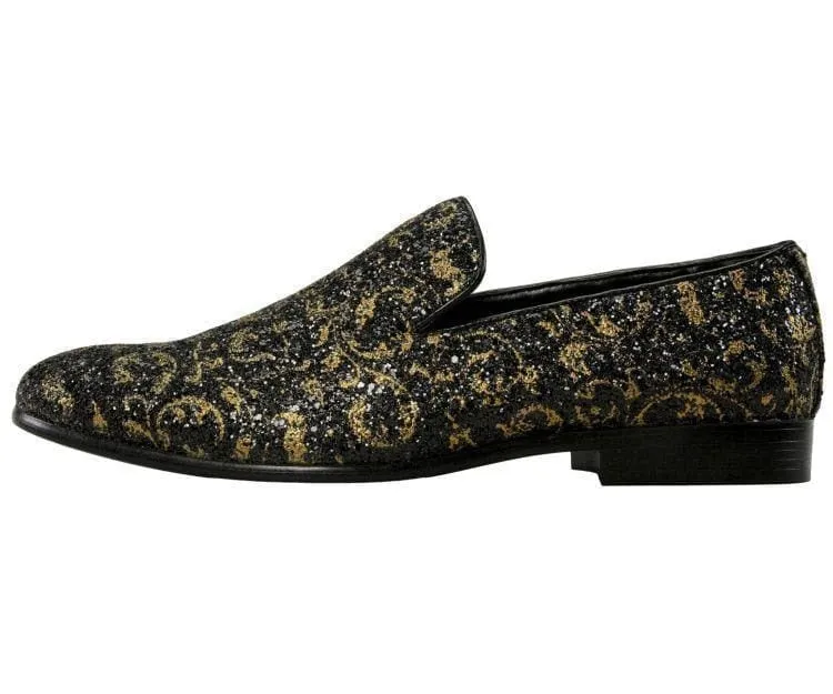 Erin Gold Paisley Glitter Women’s Smoking Slippers