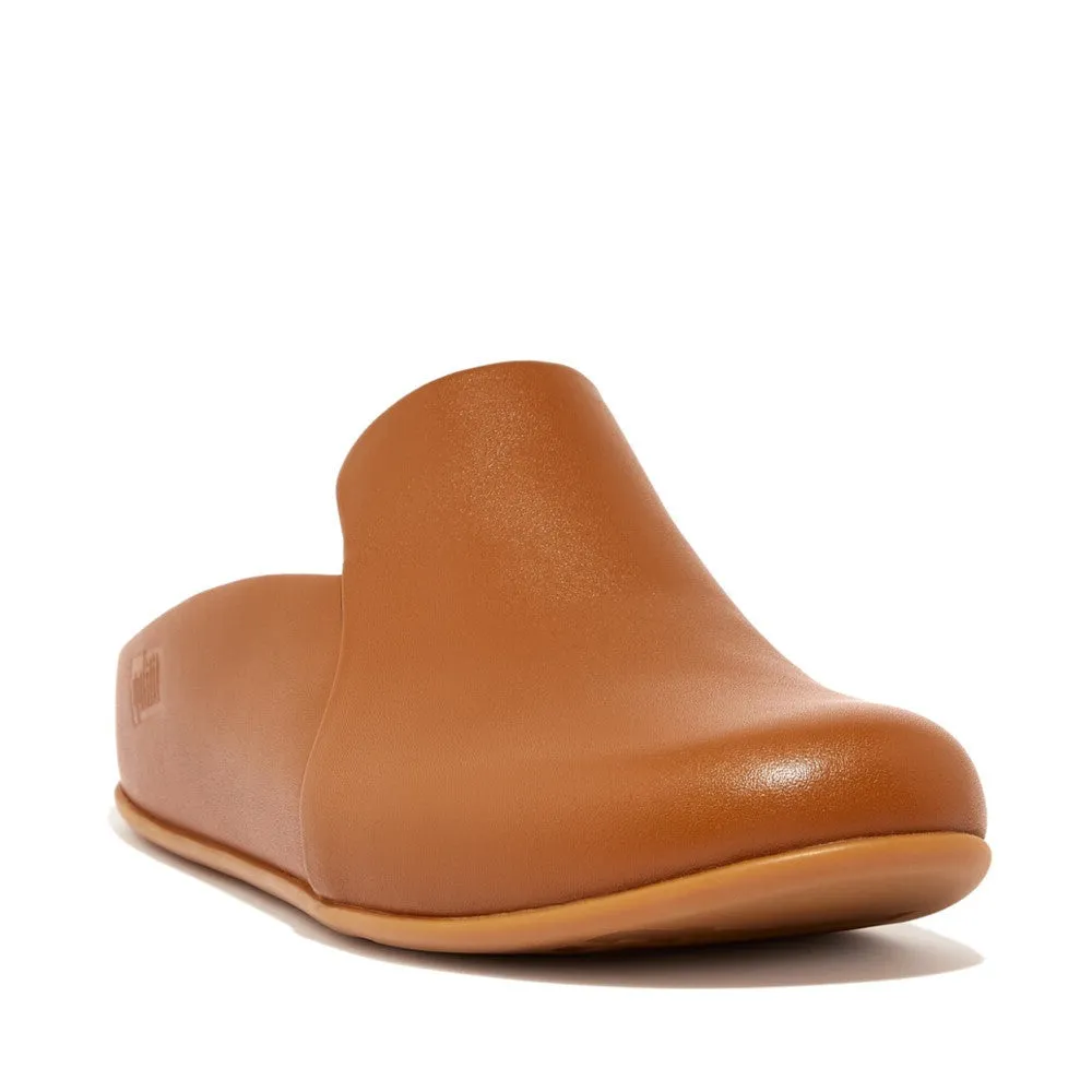 FitFlop Chrissie II Haus Leather Slippers Tan