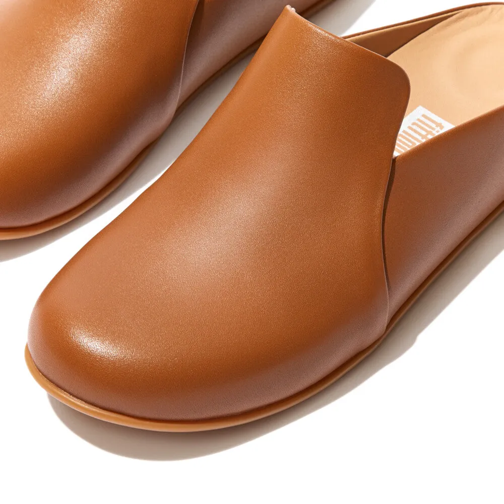 FitFlop Chrissie II Haus Leather Slippers Tan
