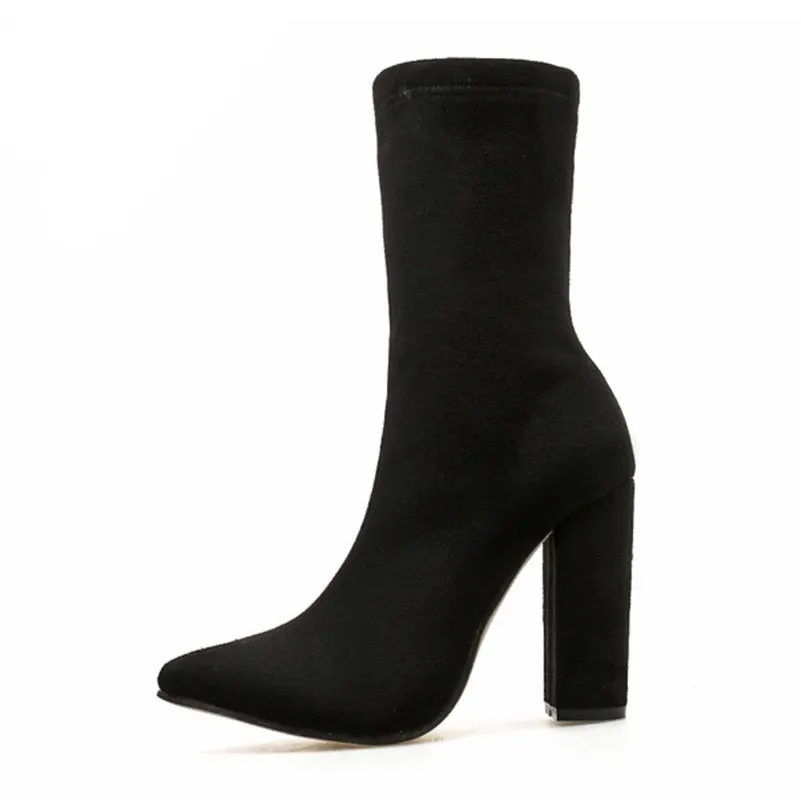 Flock Ladies Chelsea Boots with zipper