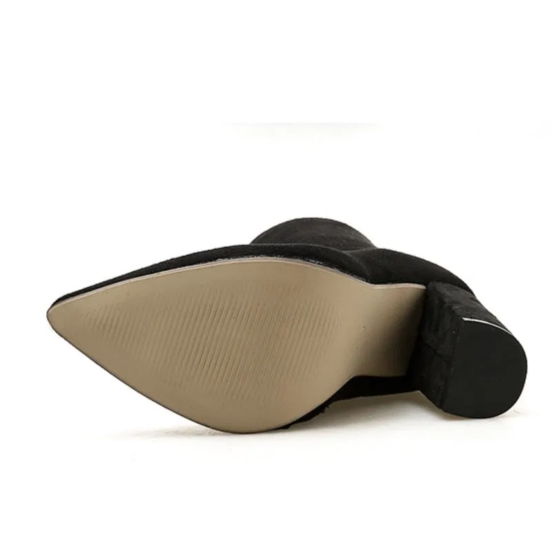 Flock Ladies Chelsea Boots with zipper