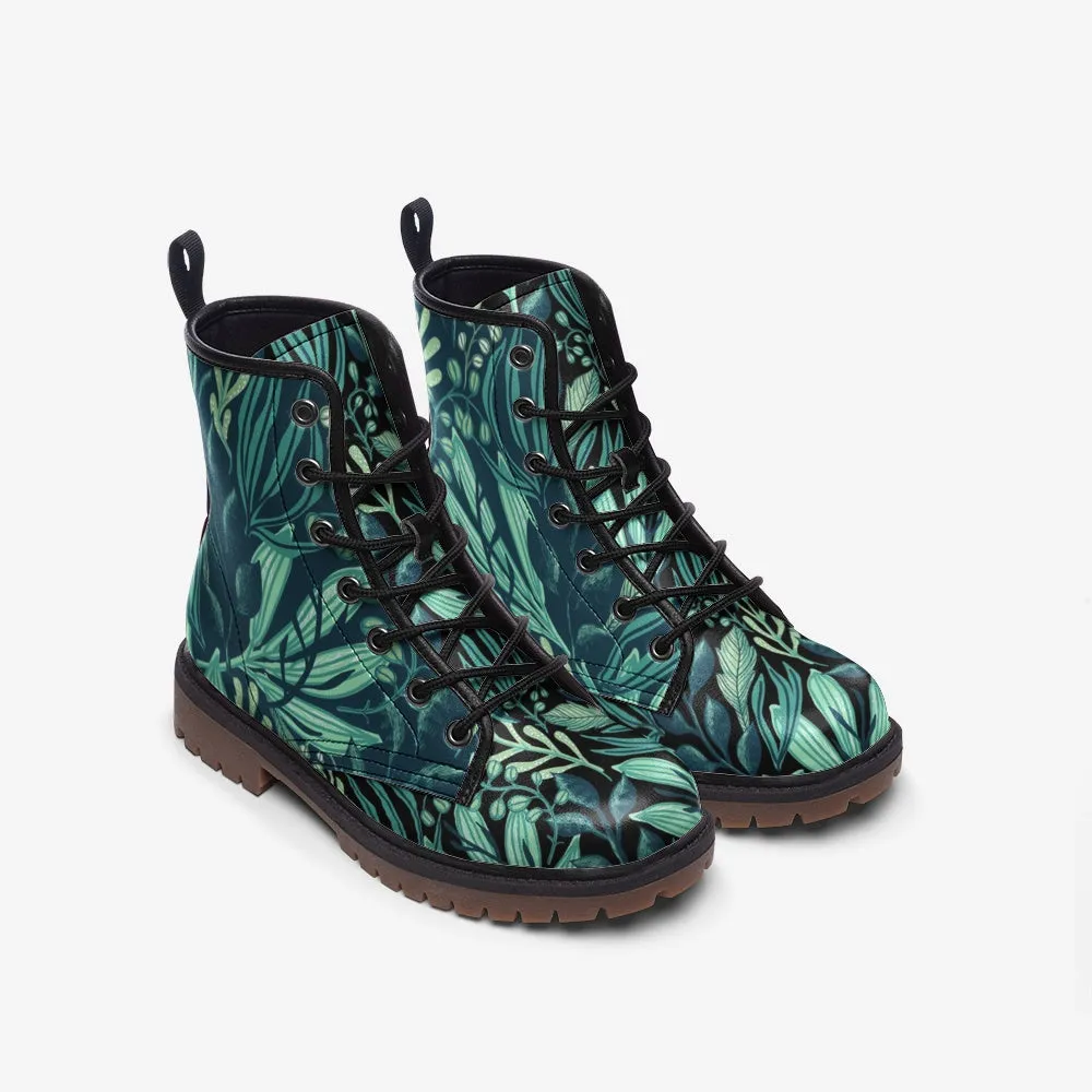 Green Fauna Vegan Leather Boots