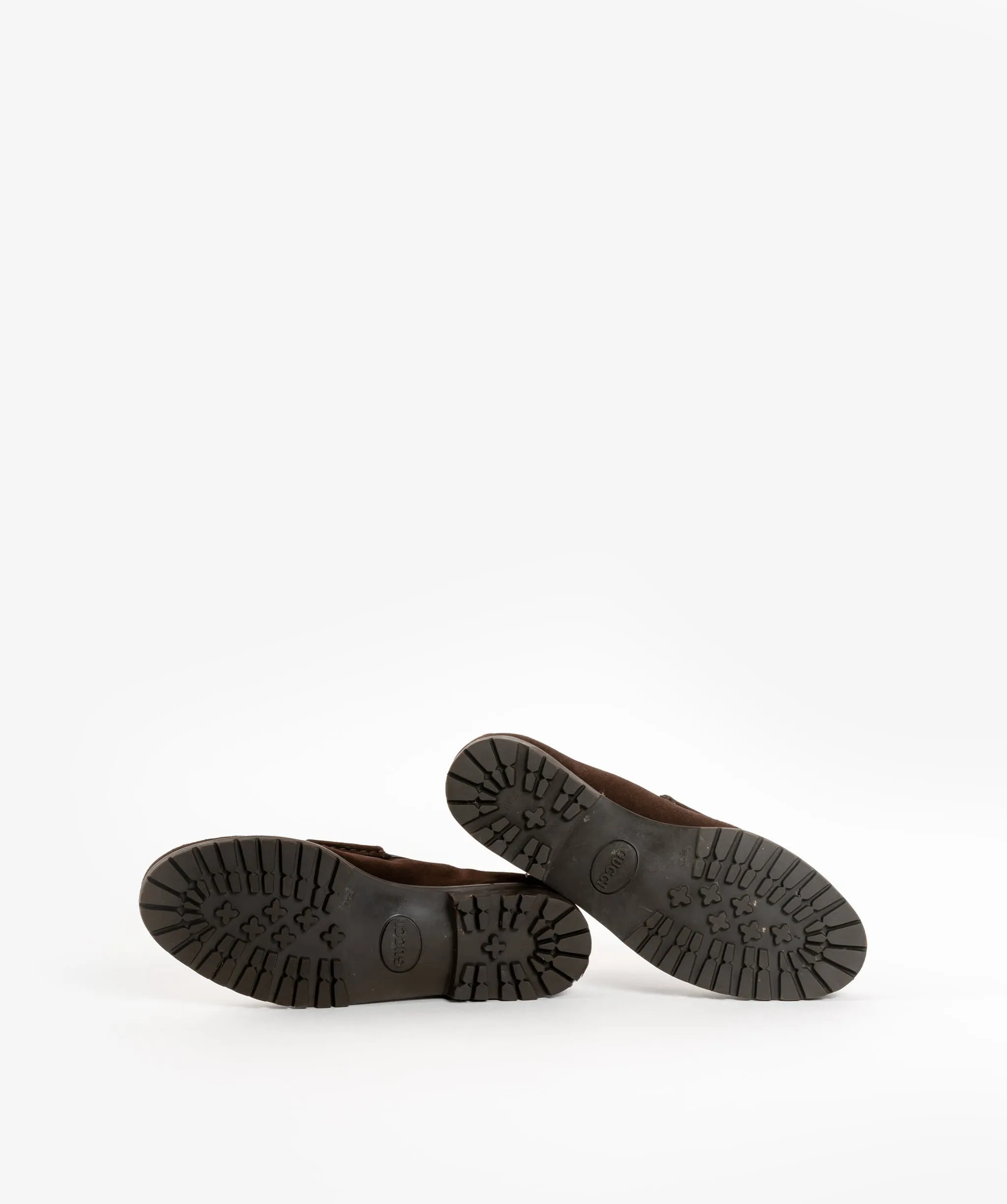 Gucci Horsebite Brown Loafers with Rubber Soles
