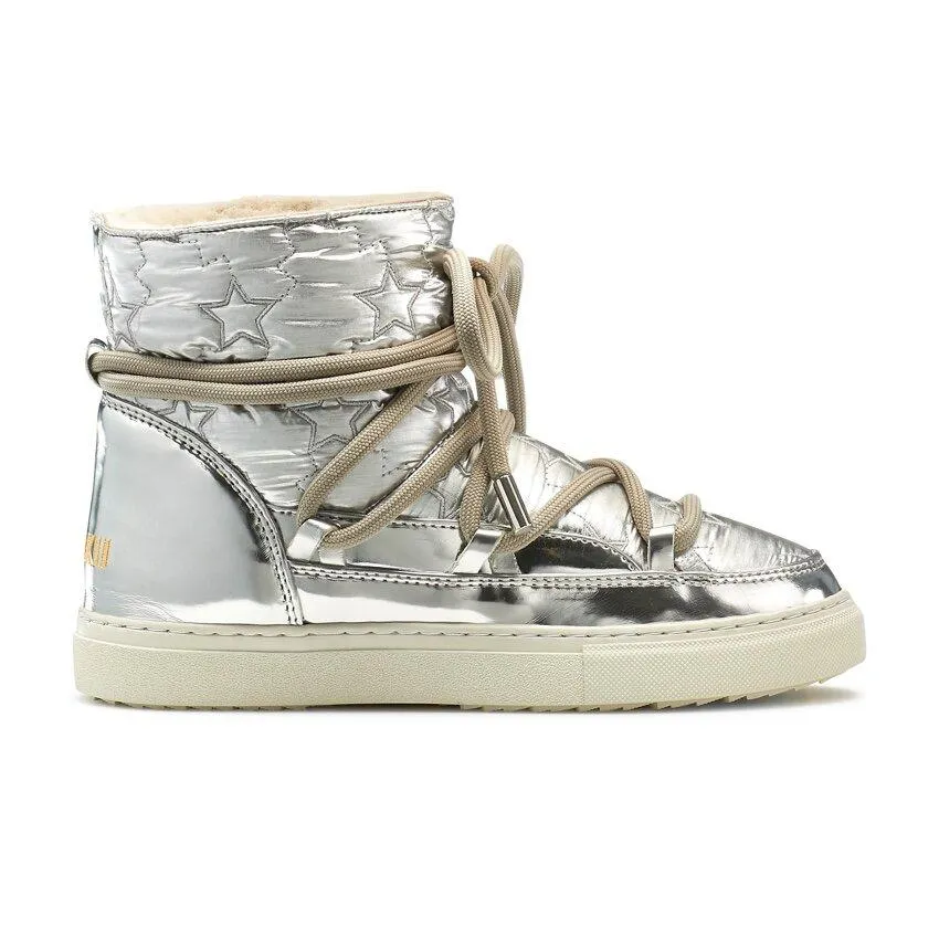 Inuikii Bomber Star Sneaker Boot- Silver