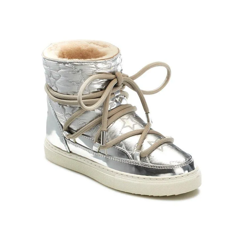 Inuikii Bomber Star Sneaker Boot- Silver