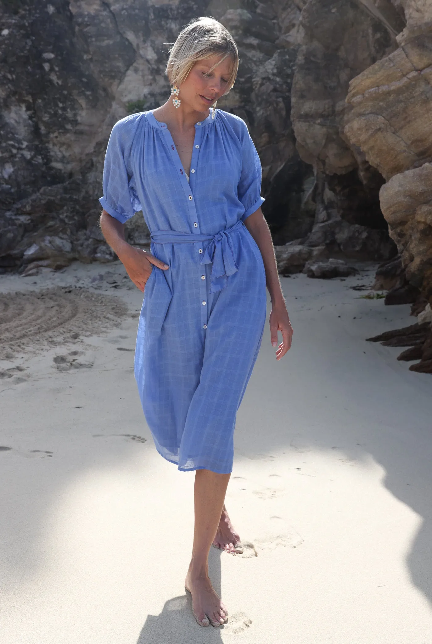 Maia Dress Provence Blue