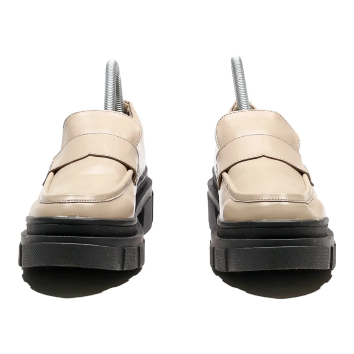 M&S Loafers Platform Shoes Beige Synthetic Womens UK 6