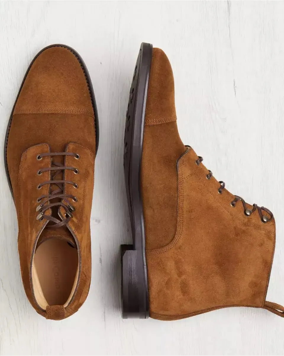 MARTIN Camel laced boots for men