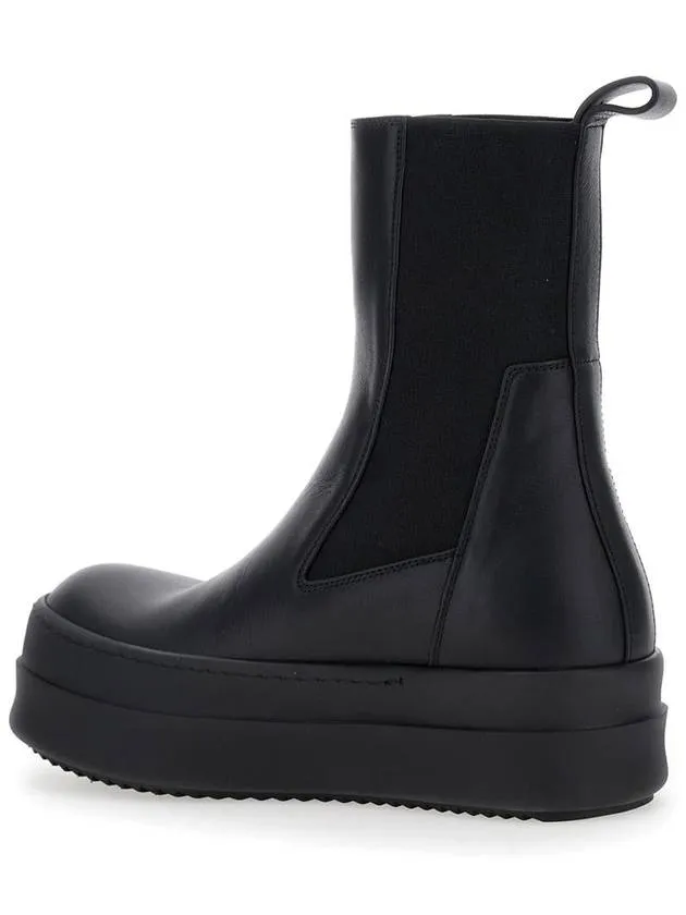 'Mega Bumper' Black Boots With Chunky Sole In Leather Woman