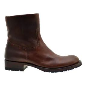 Men's Biker Boots Sendra 9491 Brown Leather Zipper Biker Boots available size 40