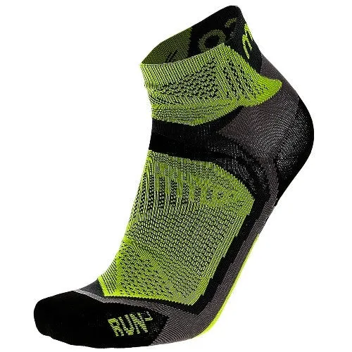Mico X-Light Men X-Performance Run Ankle Sock Black/Yellow L