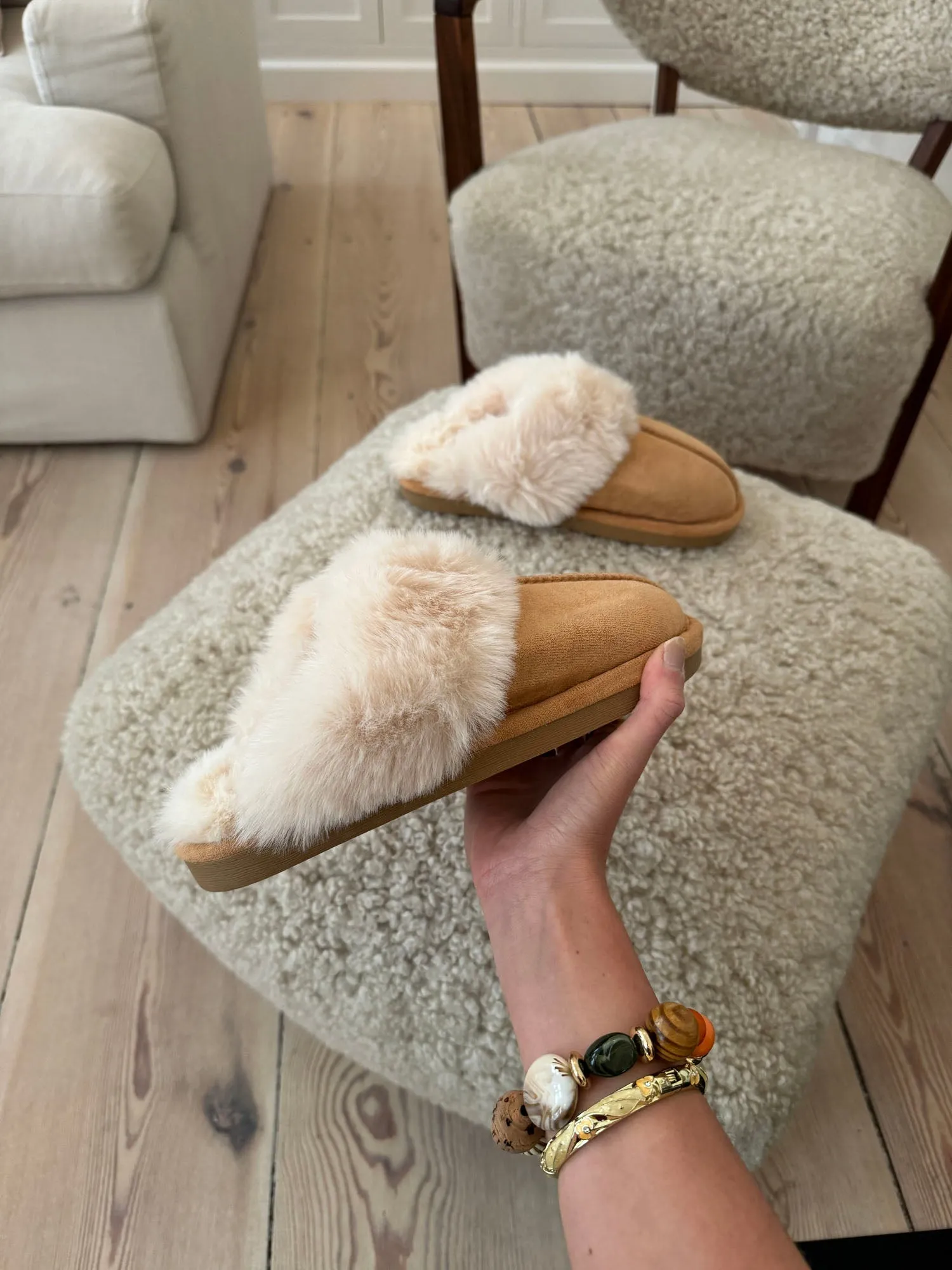 Moroni slippers - light brown