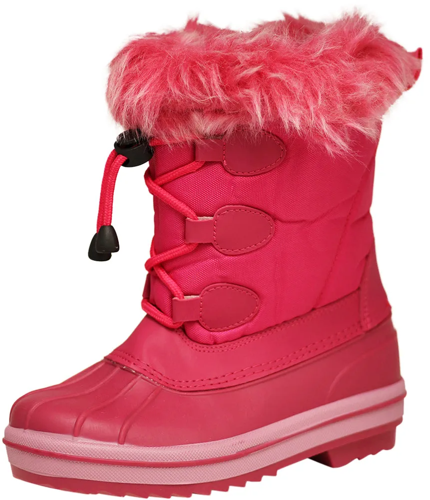 Norty Lightweight Fleece Lined Snow Boots for Toddler Boy's Girl's Unisex