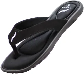 Norty WOMENS 6-11 MEMORY FOAM SANDAL BLACK