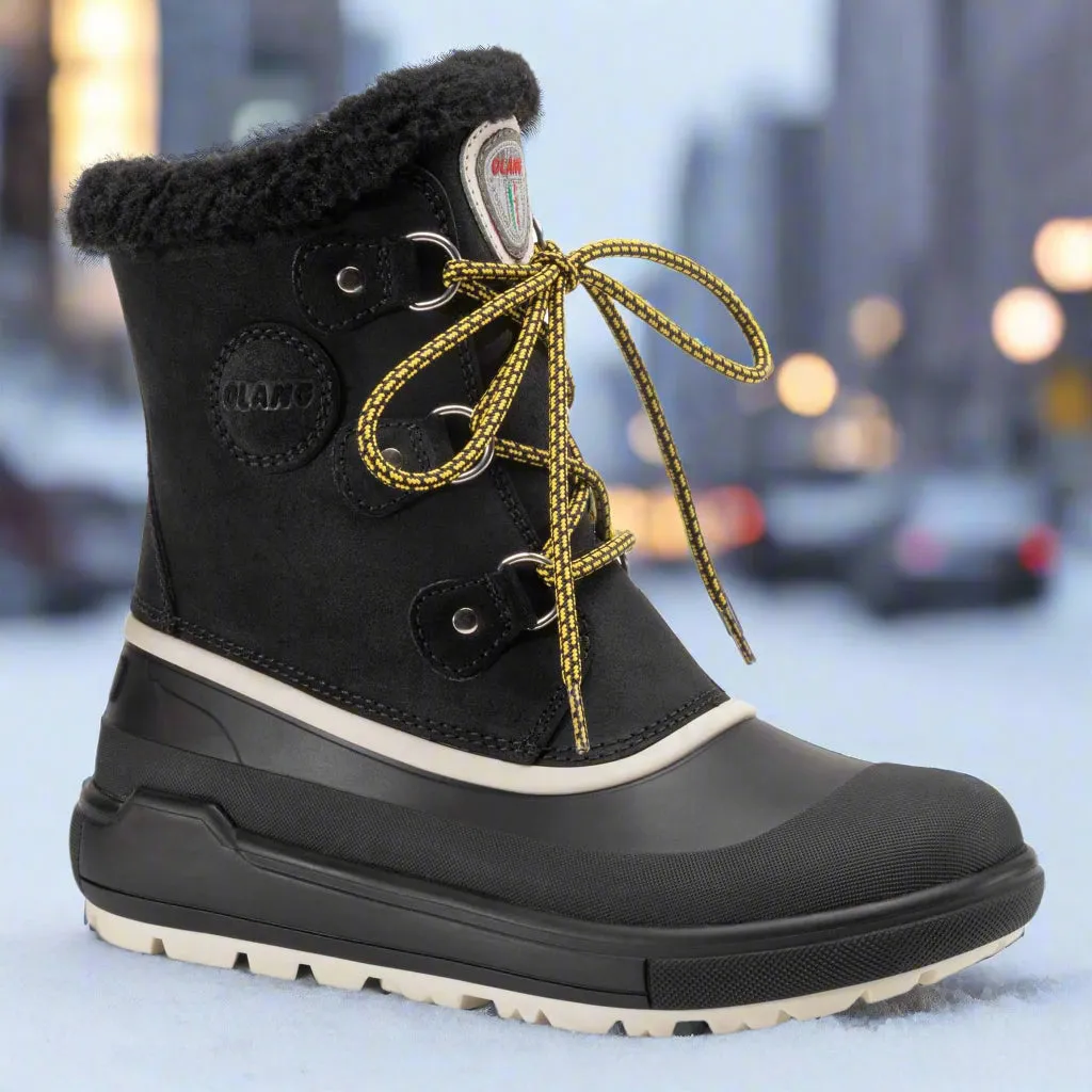 Olang Portland Womens Winter Thermal OC Ice Grip Boot Black